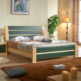 实木床1.8米1.5米双人单人松木成人儿童特价包邮婚床家具时尚简约