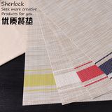 Sherlock餐垫 双色PVC防水垫隔热垫欧式桌垫盘碗杯垫优质材料浅色