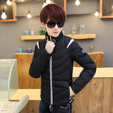 2015冬季学生韩版修身青少年棉衣外套男短款立领加厚羽绒棉服棉袄