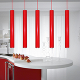 简约现代餐厅吧台三头LED吊灯酒吧单头创意个性圆柱长筒铝材灯具