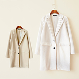 2件包邮~出口日本原单专柜同步女式宽松休闲中长款西装风衣外套