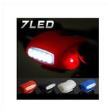 7LED硅胶车前灯自行车灯警示灯青蛙灯山地车装饰灯爆闪大蛙灯
