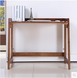 现代简约实木电脑桌学习桌简易折叠台式电脑桌卧室书桌家用折叠桌
