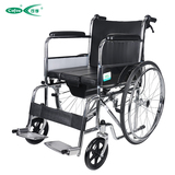 可孚轮椅 折叠轻便 带坐便轮椅 老人 代步便携轮椅免充气加厚钢管