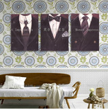 西服与领带 高档西餐厅咖啡厅装饰画现代客厅卧室墙画挂画无框画