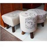 现代简约换鞋凳 宜家实木脚凳梳妆矮凳 穿鞋凳圆凳沙发凳子