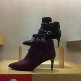 LE SAUNDA/莱尔斯丹专柜正品2015秋冬女鞋短靴6T56341--原价1798