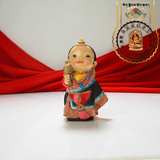 西藏红藏式特色手工艺品Q版彩绘转经筒藏族卓玛姑娘树脂摆件礼品