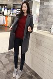 2015韩国新款韩版毛昵妮子羊绒大衣中长款毛呢外套尼子衣女装4050