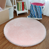 丝毛圆形地毯 现代时尚电脑椅垫 弹力丝长毛加厚床边毯 防滑地垫