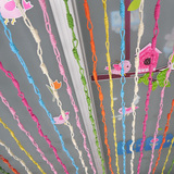 幼儿园装饰小学教室童房环境布置材料门帘挂饰件隔断手工纸绳吊饰