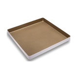 三能烘焙模具金色正方形烤盘 不沾蛋糕模铝合金器具 烤箱用SN1312