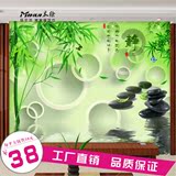 米绘大型壁画3D简约田园绿色竹子客厅电视背景墙壁纸卧室沙发书房