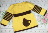 手工编织婴儿宝宝儿童毛衣裙 秋冬款套头韩版毛衣裙