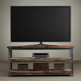 特价美式复古实木电视柜 粗犷铁艺电视桌 客厅卧室电视柜储物组合
