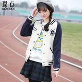 新款学生外套女短款2016韩版春秋季休闲卫衣棒球服少女学院风上衣