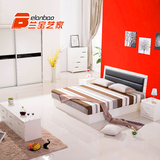 板式家具套房白色现代简约卧室组合可定制家具双人床卧室套房五件