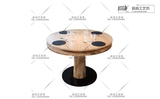 北欧实木餐桌客厅大圆桌茶几创意休闲咖啡桌个性洽谈桌设计师家具