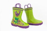 双11外贸原单超萌可爱 绿色卡通儿童橡胶雨鞋雨靴套鞋神鸟款