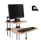多立佳笔记本台式升降站立坐电脑桌 上网办公一体桌支架站立式桌