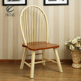 泽凡诺美式乡村地中海实木餐椅橡胶木靠椅休闲椅书桌椅实木家具