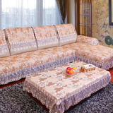 真皮沙发垫夏季坐垫欧式奢华全棉四季垫子简约现代布艺沙发套定做