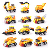 儿童智力玩具积木 拼装玩具 塑料拼插益智玩具 工程车系列1变3型