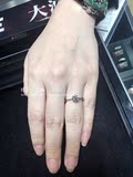 香港代购 周大福专柜 经典款18K六爪直臂钻石戒指 84分