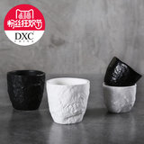 DXC创意茶杯陶瓷个性办公室茶杯功夫红茶杯家用杯子大小号黑白色