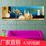 抽象装饰画客厅卧室仿手绘油画三联无框画餐厅时尚艺术墙画壁挂画