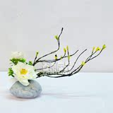 现代中式仿真绿植陶瓷花瓶花艺 客厅桌面摆件创意家居假花装饰品