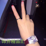 香港代购蒂芙尼18k玫瑰金男女对戒正品tiffany情侣款三钻戒指