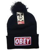 OBEY带球毛线帽 bboy针织弹力嘻哈帽子街舞冷帽Beanies冬帽
