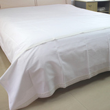 清仓包邮 外贸纯棉床单1.5米1.8米床用白色缎纹贡缎斜纹带花边