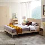 全友家居 床现代简约住宅家具卧室套装组合板式双人床 106302床+