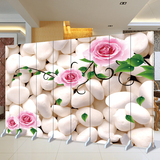 3D屏风隔断简约现代时尚客厅卧室酒店餐饮酒包可移动折叠实木屏风