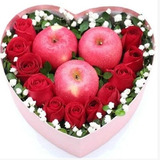 红玫瑰礼盒杭州苏州无锡温州福州市圣诞节平安夜祝福鲜花同城送花