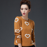 2015秋冬新款品牌加厚女装韩版打底衫长袖女秋装显瘦羊绒打底衫