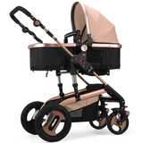 TEKNUM 婴儿推车高景观伞车 可坐可平躺儿童宝宝手推车 卡其色土?