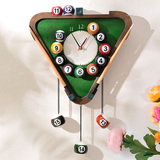 创意桌球挂钟欧式家居饰品墙面壁饰客厅卧室装饰时钟艺术钟表挂件