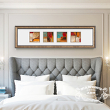 卡农 美式客厅装饰画 卧室床头挂画壁画多孔卡纸画抽象欧式有框画