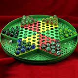 成人专用儿童益智玩具减压游戏玻璃跳棋包邮大号60子玻璃珠子跳棋