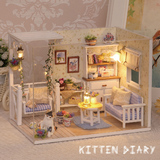 贝塔曼 diy小屋小猫日记手工制作创意玩具房子模型生日礼物女生