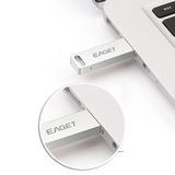 忆捷U60 U盘16G/32G/64G USB3.0加密高速可爱创意精灵U盘 银白色