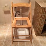 香柏木实木折叠坐便器 便凳老人坐便椅子孕妇厕所椅洗澡凳便櫈