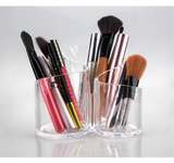透明亚克力化妆刷具桶桌面收纳盒大号创意办公笔筒化妆品盒包邮