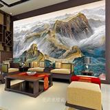 万里长城3D立体大型壁画会议室墙纸中国风背景墙壁纸山水画办公室