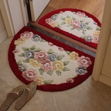 垫玄关地毯立体花朵进门入户地垫门垫脚垫防滑地垫半圆地垫厨房地