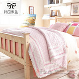 韩国水洗被全棉儿童小被子粉色空调夏凉被绗缝被1.2米床盖午休被