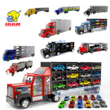 GOLDLOK高乐赛车汽车总动员阿麦大卡车含12辆合金车模货柜车玩具